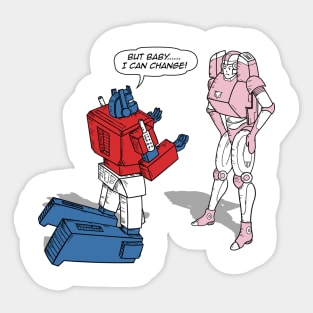 Optimus Prime Transformers Funny Parody Sticker